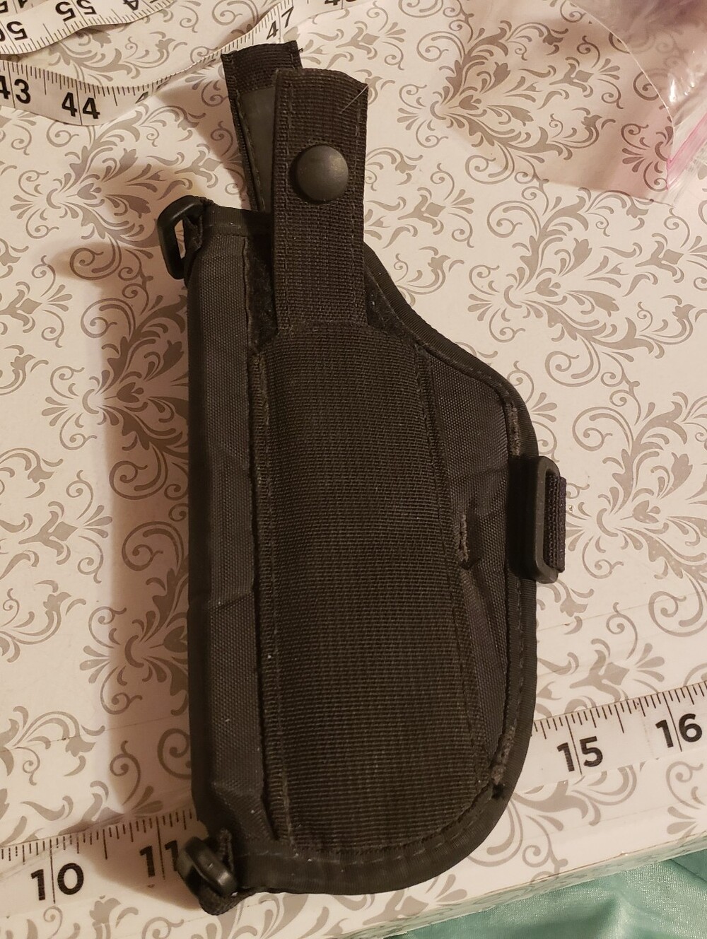 Universal Black Ballistic Nylon Holster fits Semis Has D Rings For Belt/ Shoulde